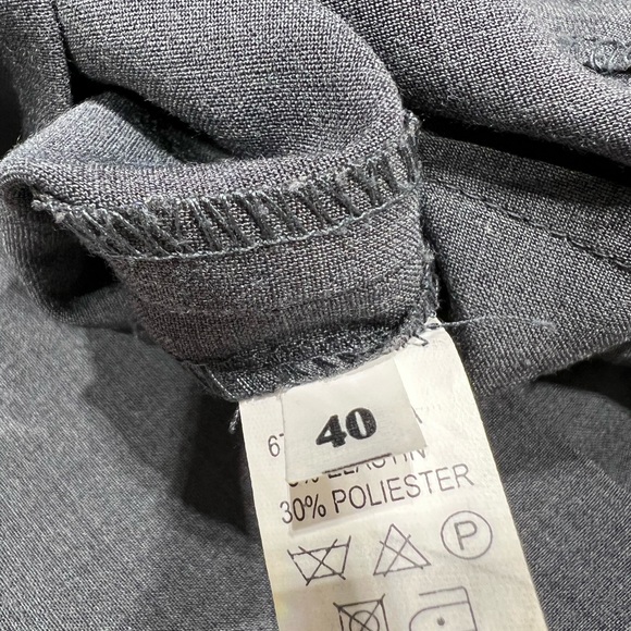 VERICA RAKOCEVIC GRAY PENCIL SKIRT WITH CUT OUT BACK SLIT - Picture 3 of 7